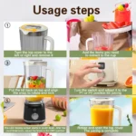 TINSOL Household Blender Juicer 10 Blades Multifunctional Juicer Ice Crusher Juice Extractor High Juice Yield Kitchen Tool - Image 2