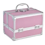 Makeup Case Handheld Aluminum Alloy Storage Box Large Capacity With Mirror Professional Makeup Artist Portable Makeup Toolbox - Image 3