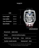 PINDU Design Mens Watches Top Brand Luxury Military Sport Men NH05 Automatic Watch Waterproof Mechanical Watches Men montre homm - Image 2