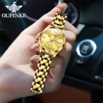 OUPINKE 3259 Real Gold Phoenix Women Watch Luxury Swiss Certified Automatic Mechanical Watch Elegant Travel Dress Women Watch - Image 2