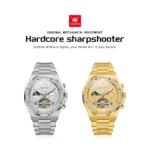 OLEVS 9805 High end Men Watches Waterproof Moon Phase Diamond Dial Fashion Luxury Mechanical Watch Skeleton Original Wristwatch - Image 6