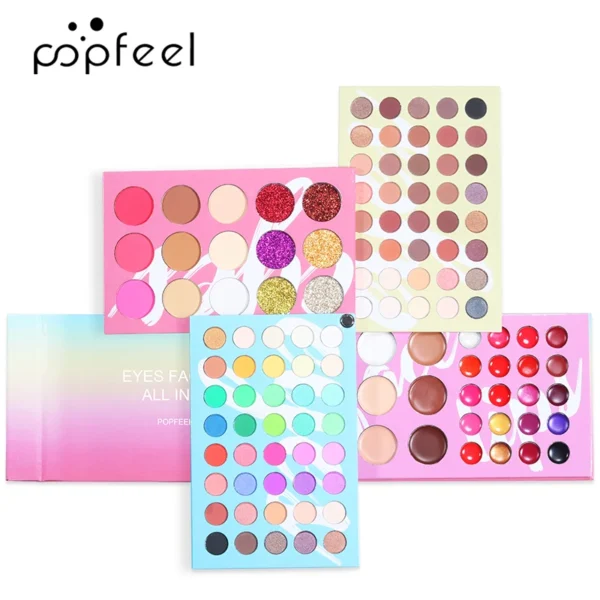 POPFEEL 121-Color 4-in-1 Makeup Palette-Eyeshadow, Blush, Concealer, and Lipstick Comprehensive Set，for Versatile Beauty Looks.