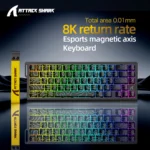 X68HE ATTACK SHARK Magnetic Gaming Keyboard Mechanical Wired for Pro Gaming 0.01mm Rapid Trigg 8000Hz SOCD/Rs 0.125ms 128K Rate - Image 2
