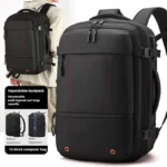 Vacuum Compression Backpack 35L Expandable, Travel Hiking Laptop Bag with Waterproof Cover, Lightweight Daypack for Outdoor - Image 2