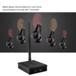 UHF RF Silent Disco Headphones Wireless DJ Headset 5 Pcs and 1 Transmitter 500m Distance - Image 3