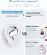 UYUXIO Real Time Translator Headphones AI Language Translation Earbuds 144 Languages & Accents 3 in 1 OWS Ear Buds for Business - Image 3