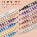 12-Piece Eyeshadow Pen Set, Pearlescent Fine Shimmer, Delicate and Silky, Non-Smudging, Multi-Use, High-Gloss Contouring, One-Swipe Application, Eye-Enhancing, Waterproof, Long-Lasting, Versatile Eyeshadow - Image 3