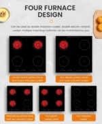 Induction Cooker High-Power Stainless Steel 4-Burner Induction Cooker For Home & Hotel Kitchen Factory Price - Image 6