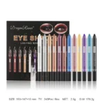 12-Piece Eyeshadow Pen Set, Pearlescent Fine Shimmer, Delicate and Silky, Non-Smudging, Multi-Use, High-Gloss Contouring, One-Swipe Application, Eye-Enhancing, Waterproof, Long-Lasting, Versatile Eyeshadow - Image 5