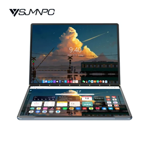 New Dual Screen Laptop Intel i3 1215U N100 Dual 10.95 Inch IPS Touch Screen Windows 11 Office Computer Tablet Notebook WiFi 6