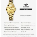 OUPINKE 3259 Real Gold Phoenix Women Watch Luxury Swiss Certified Automatic Mechanical Watch Elegant Travel Dress Women Watch - Image 6
