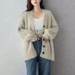 winter clothes women cardigan korean fashion fall 2025 fashion women clothing new arrivals vintage knitwears long sleeve top - Image 6