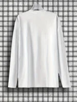 Men's 100% pure cotton loose fit comfortable casual sports SINCE1973 pattern printed round neck long sleeved T-shirt top - Image 3