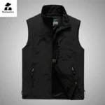 Autumn Men Waistcoat Outdoor Leisure Solid Sleeveless Jacket Young Middle-aged Photography Fishing Casual Vest Male summer - Image 4