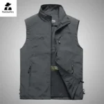 Autumn Men Waistcoat Outdoor Leisure Solid Sleeveless Jacket Young Middle-aged Photography Fishing Casual Vest Male summer - Image 5