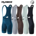 YKYWBIKE Men's Cycling Bib Shorts Road Bike Bibs Bicycle Tights Cycling MTB Bib Pants with 6 Hours Padded Belgium Padding