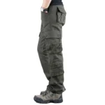 2025 Spring Autumn Mens Cargo Pants Multi Pocket Straight Khaki Trousers Casual Military Fashion Cotton Pants Men Plus Size - Image 5