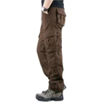 2025 Spring Autumn Mens Cargo Pants Multi Pocket Straight Khaki Trousers Casual Military Fashion Cotton Pants Men Plus Size - Image 3