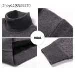 Men Turtleneck Sweater Casual Thick Men's Rollneck Knitted Sweater Warm Mens Jumper Woolen Sweater Male Outwear Knitwear 3XL 4XL - Image 4