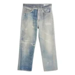 Our Legacy Top Quality Blue Printed Jeans for Men Male Washed Loose Pants Y2k Clothes Casual Denim Pants - Image 4