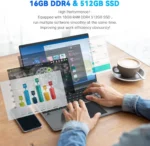 15.6 Inch Laptop Windows 11 Notebook 16G RAM 512GB SSD Quad-Core Intel Celeron N5095 Processors 1080P IPS FHD Laptop Computer - Image 3