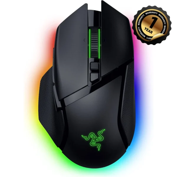 Razer Basilisk V3 Pro Wireless Gaming Mouse - 35K DPI, 13 Buttons, Chroma RGB, Optical Switches, Up to 140Hr Battery