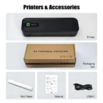 Portable Printer Wireless For Travel, Thermal Printer Inkless, Small Compact Printer Support Folding Paper/rolling/tattoo paper - Image 5