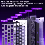 AULA HERO 68HE Magnetic Switch Keyboard Rapid Trigger 8K Return Esports Gamer Keyboard RGB Wired Gaming Keyboard - Image 2