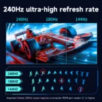 UPERFECT 16" 2K 240Hz Portable Gaming Monitor 2560x1600 QHD Display 100% DCI-P3 400 Nits External Second Screen For Laptop Phone - Image 4