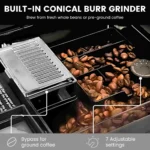 Mcilpoog WS817 -7"colorfAutomatic Espresso Machine with Milk Frother, 21 Flavors for Home & Office - Image 3