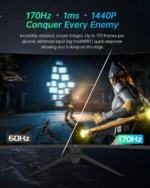 KTC 32 Inch Curved Monitor VA 1500R, 2K QHD 1440P@180Hz Gaming Monitor, 1ms MPRT, FreeSync Premium, G-Sync, HDR10, 122%sRGB, VES - Image 3