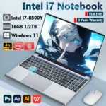 15.6"Ultra-Thin Laptop Intel Core i7 8500Y 16GB RAM 1TB 2TB SSD Notebook Backlight Computer PC Windows 11 Pro Fingerprint Unlock