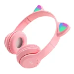 Wireless Headphones Cat Ear Gaming Headset Glow Light Bluetooth-Compatible Helmets Cute Over-Ear Headsets for Kids and Adult - Image 5