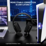 ATTACK SHARK L80PRO Wireless Gaming Headset 2.4G/BT/Wired Ultra-Light 40mm Drivers Low Latency Headphone for PC PS5 Switch Xbox - Image 4
