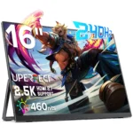 UPERFECT 16" 2K 240Hz Portable Gaming Monitor 2560x1600 QHD Display 100% DCI-P3 400 Nits External Second Screen For Laptop Phone