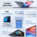 15.6" Laptop Computer Intel Celeron N5095 Notebook PC Gamer 16GB DDR4 128GB-2TB SSD Office Study PC Windows 11 1080P Laptops - Image 4
