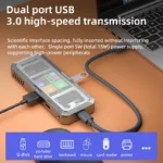 PIVA G71 7 in 1 Aluminum Alloy Office Docking Station Smart Screen Display Type-C to HDMI2.0 USB3.0 HUB PD100W Adapter - Image 5