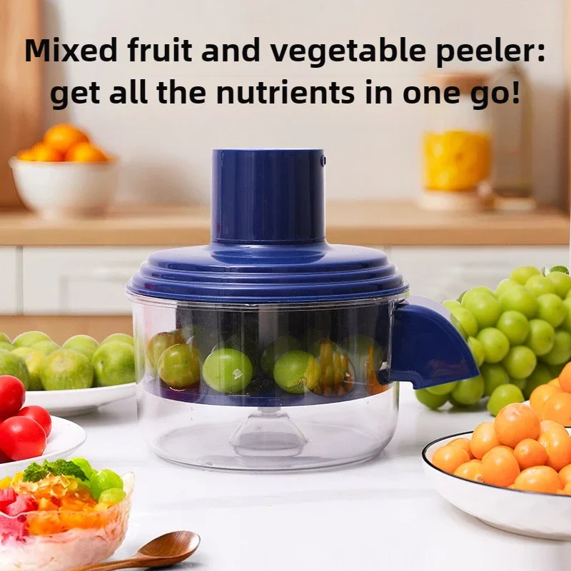 Full-Automatic Electric Fruit and Vegetable Peeler - Multi-Functional Machine for Grapes, Garlic, Fruits for Home and Business