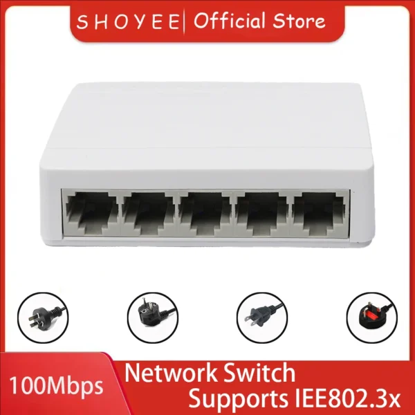 5 Port Gigabit Ethernet Switch - 100/1000Mbps Desktop Network Switch, Plug & Play, Auto MDI/MDIX, RJ45 LAN Hub for Home Office