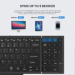 Jomaa RGB Backlit Folding Bluetooth Keyboard USB Wireless Full Size Foldable Keyboard With Touchpad Numberic Rechargeable - Image 4