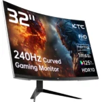 KTC 32 inch 240Hz Curved Gaming Monitor 1500R 1080P 125% sRGB 1ms, Freesync/G-sync HDR10,HDMI/DP/USB Ports VESA,Tilt Adjustable,