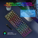 K61 Mechanical Keyboard Mini Wired Keyboard RGB Backlit Mini Keyboard Ergonomic Portable Gaming Keyboard Keycap PC Accessories - Image 2