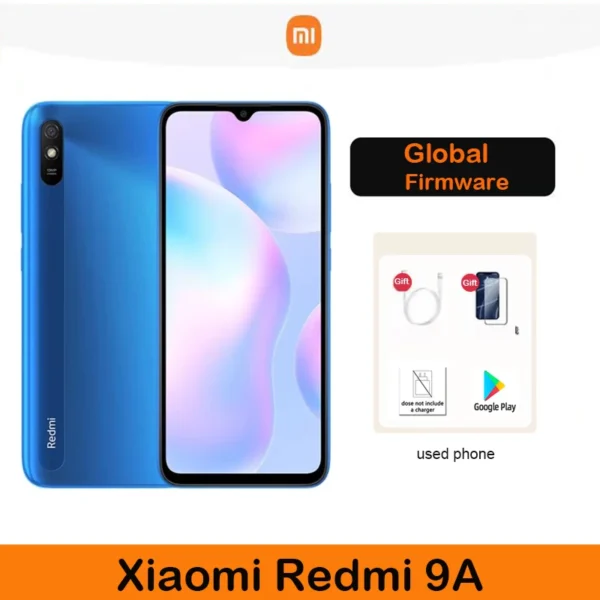 Global firmware android Xiaomi Redmi 9A 4G celular 4GB 64GB 5000mAh 13MP MTK Helio G25 smartphone used phone