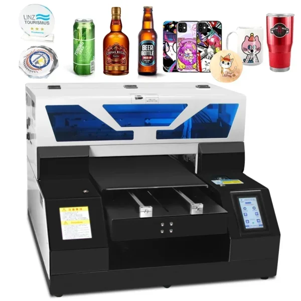 SIHAO A3 UV Bottle Printing For Phone Case Glass Wood Acrylic A4 UV Flatbed Printer Sticker Label Printer UV Printer
