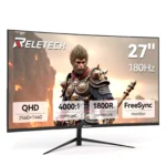 Reletech Monitor 27" Gaming Curved 2K 2560x1440 QHD 180Hz HDMI+DP 1800R 100% sRGB Adaptive FreeSync