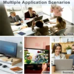 1000Mbps Gigabit Ethernet Splitter with USB Power Cord RJ45 1 in 2/3/4 Out for Cat6/7/8 Cable 4 Devices Simultaneous Networking - Image 2