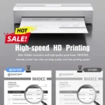 Professional 8 Inch Durable No Ink Mini A4 Portable Printer Wireless Mobile Thermal Printer Mini A4 Inkless Printer High Quality