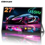 SIBOLAN 27 inch 165Hz Portable Monitor 2K 2560*1440P IPS Gaming Second Screen with USB C HDMI Port for PC Laptop PS5 Switch