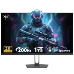 KTC 27 Inch Gaming Monitor - 2K QHD 2560 x 1440 Monitor, Up to 210Hz & 1ms IPS Monitors Gamer with HDMI 2.0 x 2 & DP1.4 x 2,