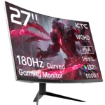 KTC 27 inch WQHD 180Hz 1ms Curved Gaming Monitor 1440P 144Hz Monitor 132% sRGB HVA FreeSync DisplayPort/HDMI/USB VESA Computer M